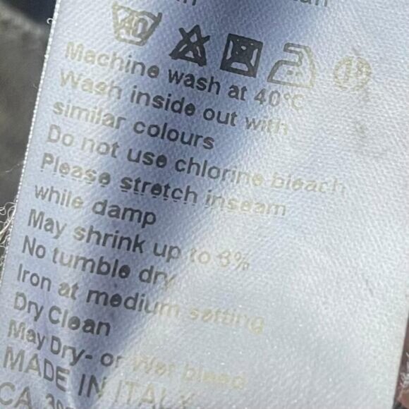 NUDIE JEANS Grim Tim Black Ring Women's Slim Straight Jeans 31 Stretch Denim - Picture 10 of 10